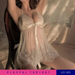 Playful2night_White Sling Low Cut Lace Sexy Lingeries_LG1-002